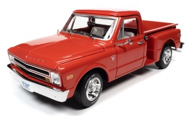 AW300 Chevy C10 Pickup Sidestep 1968 Vermillion Red 1:18